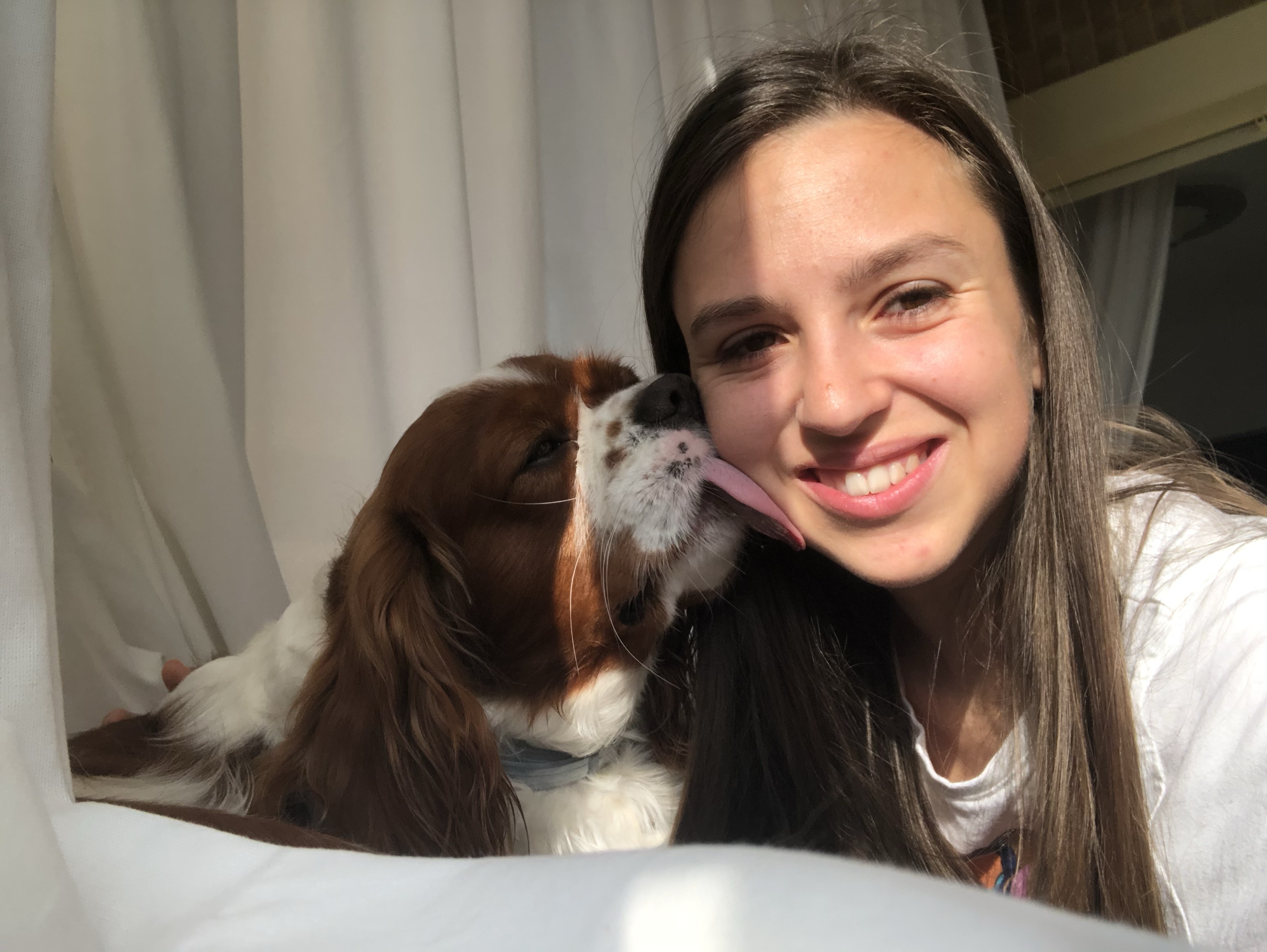 Rio kissing me in lockdown Spain 