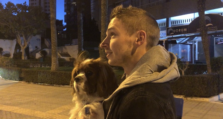 cavalier king charles spaniel and his dad