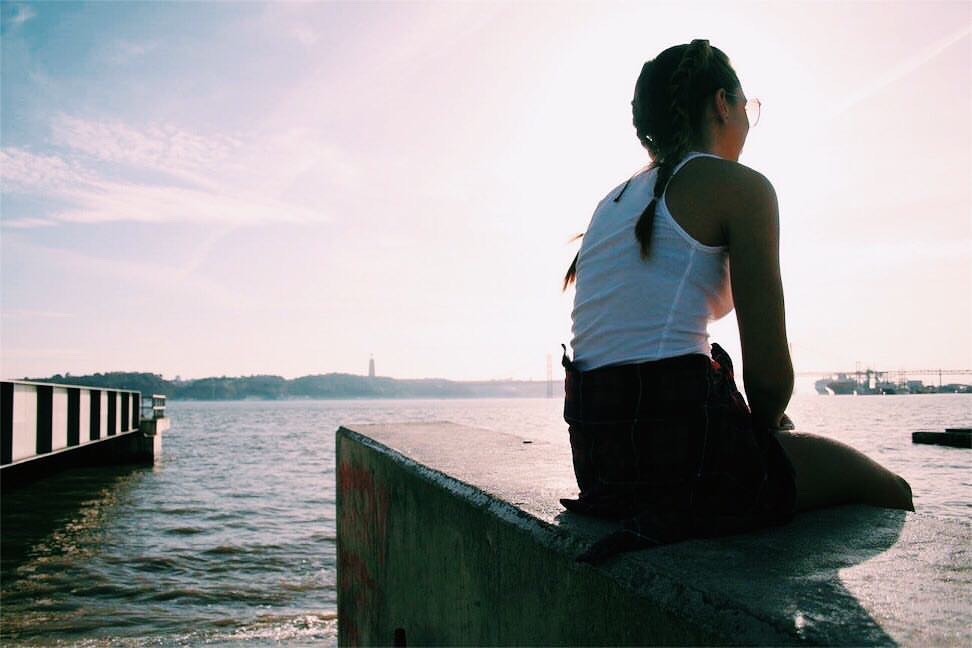 Sunset at 24 de abril bridge 