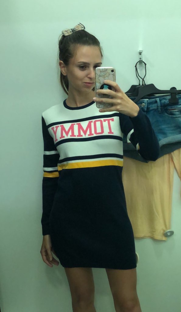 Wearing Tommy Hilfiger dress from el Corte ingles