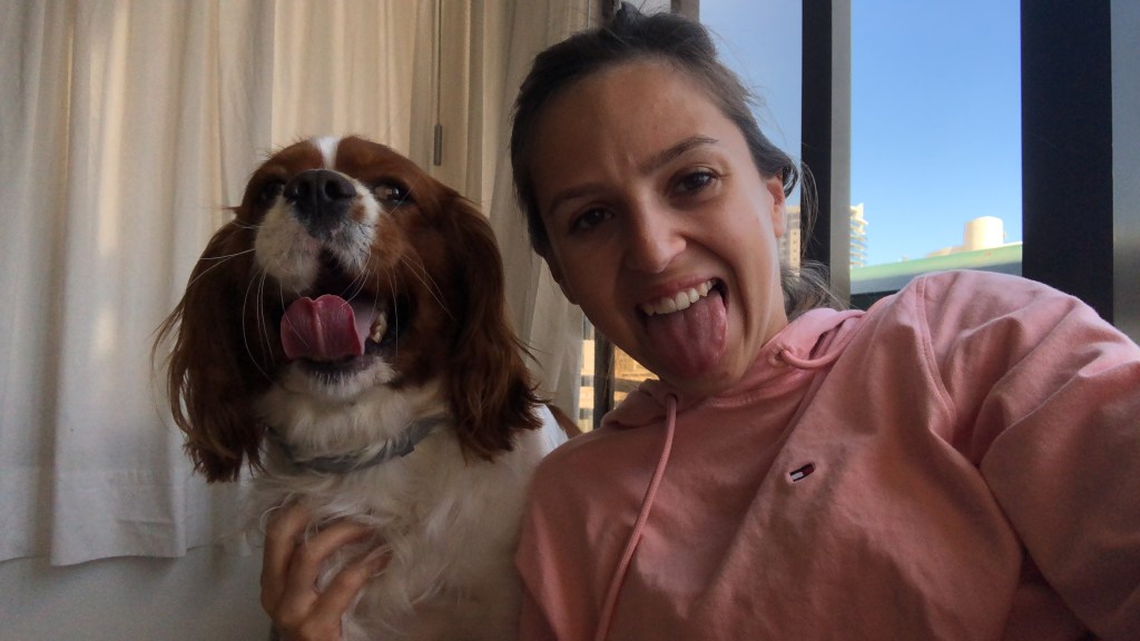 Funny faces with my dog during lockdown 