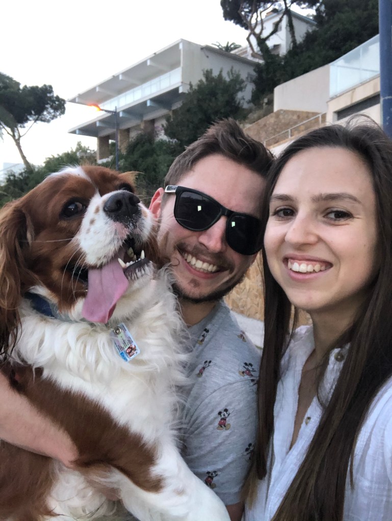 Family photo on daily exercise Spain 