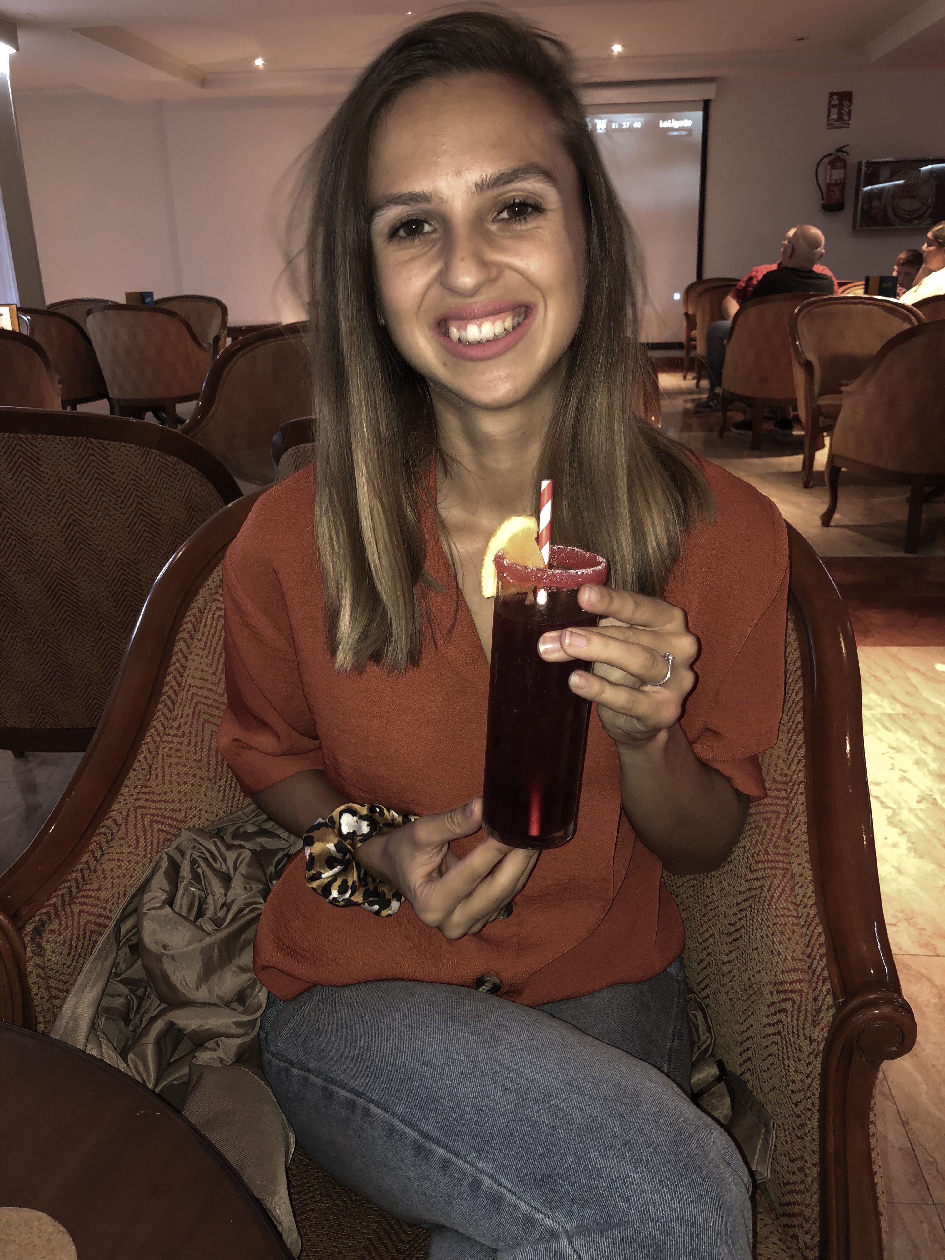 girl drinking kill on the beach cocktail halloween