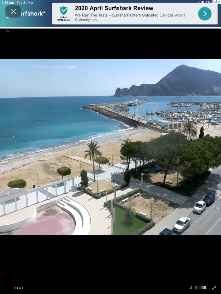 Altea beach In lockdown 