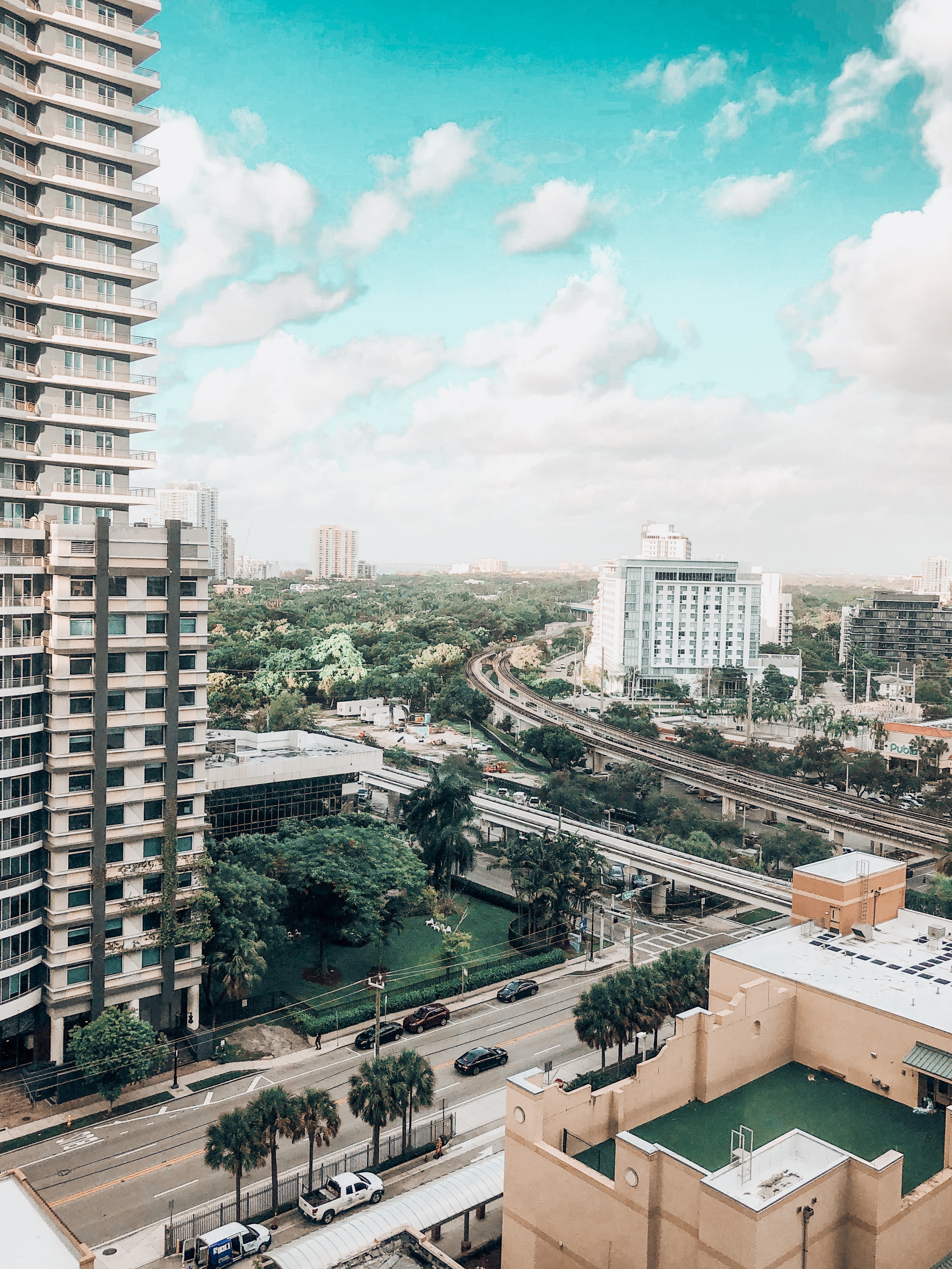 view from floor 16 miami brickell hampton inn and suites hilton