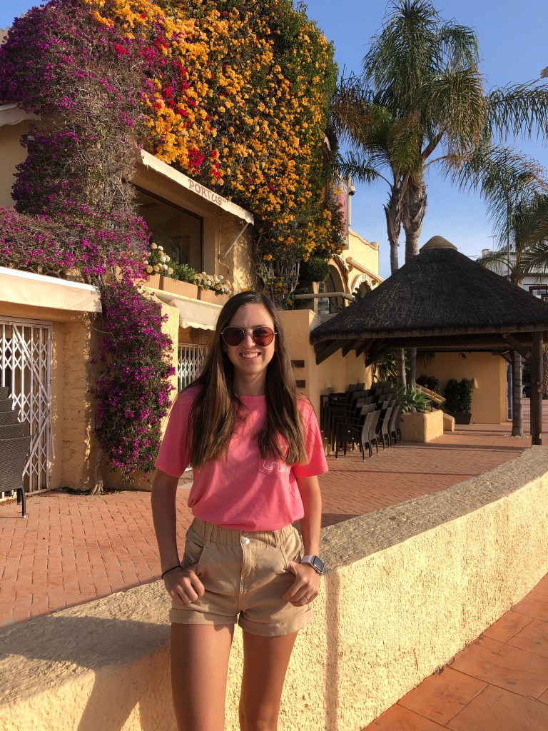 Standing outside portus Massai benidorm lockdown  