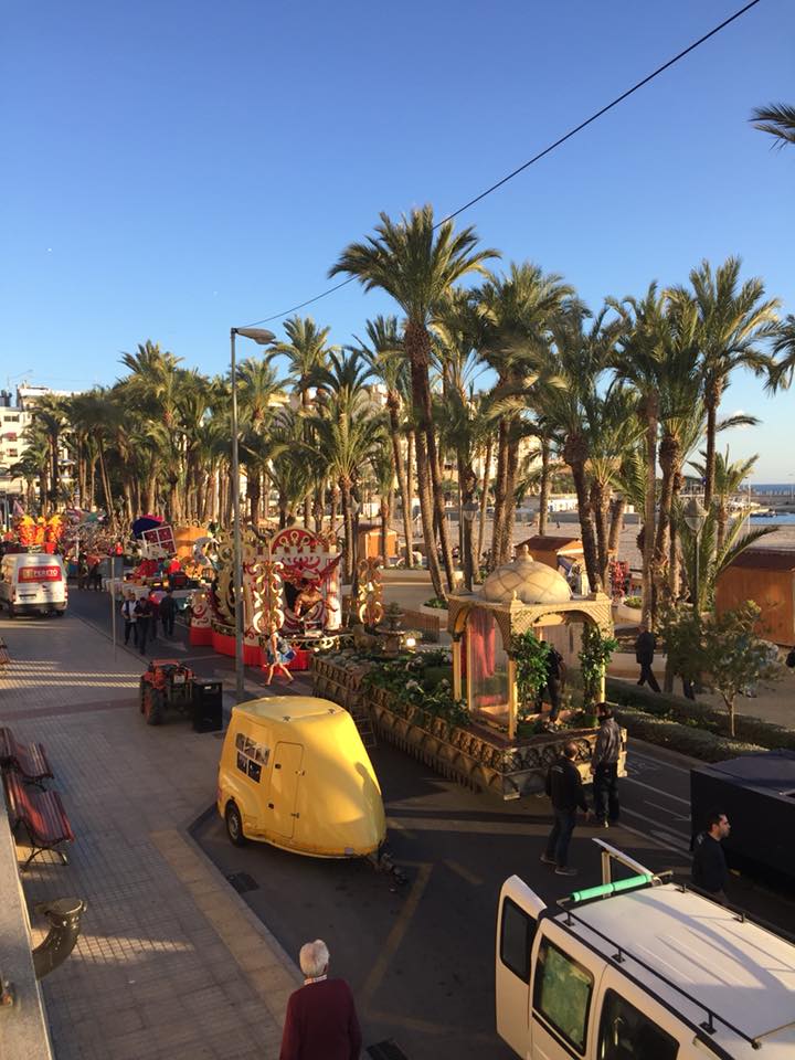 king's day parade in benidorm blue sky parade january