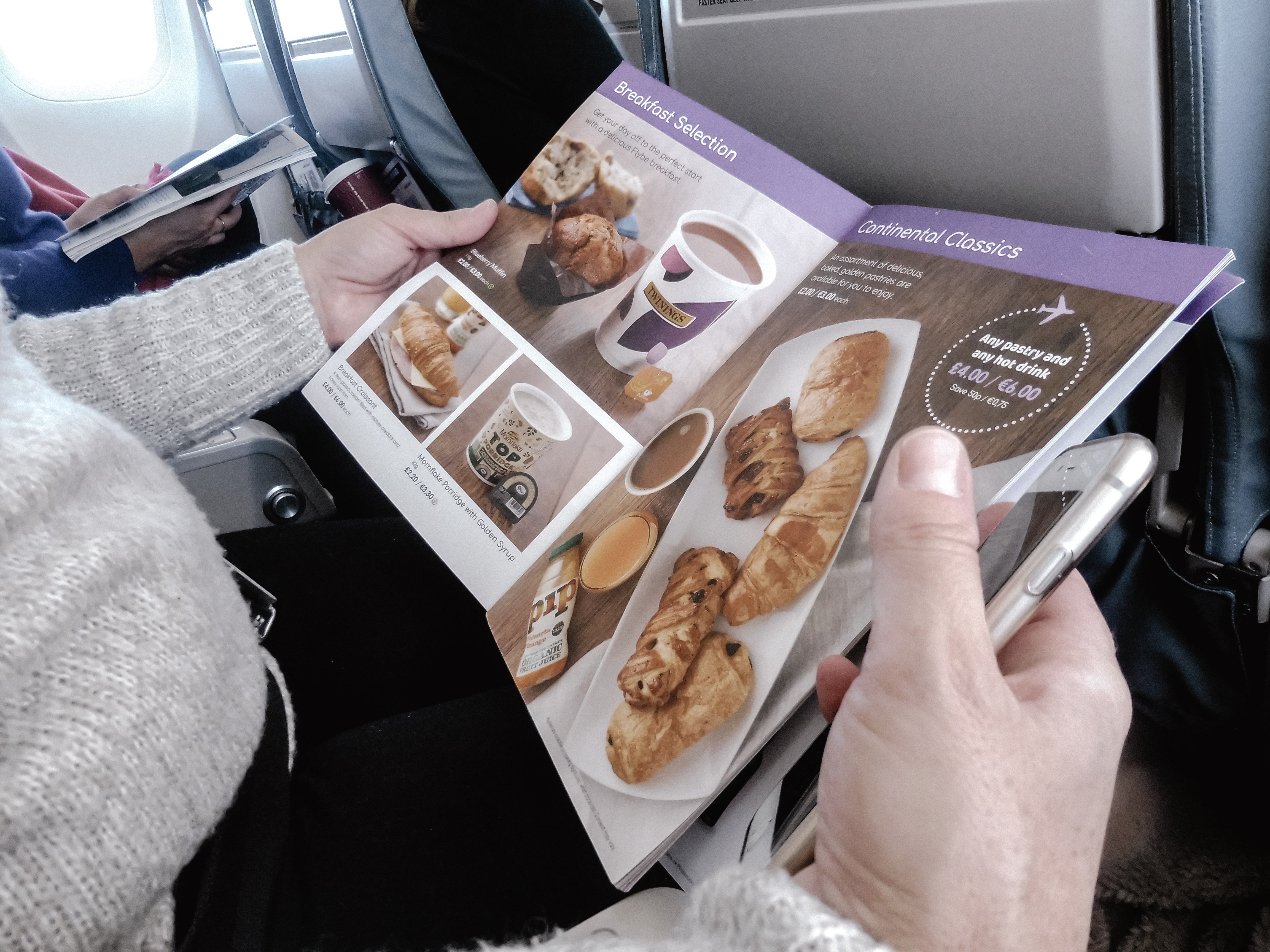 browsing flybe menu to edinburgh