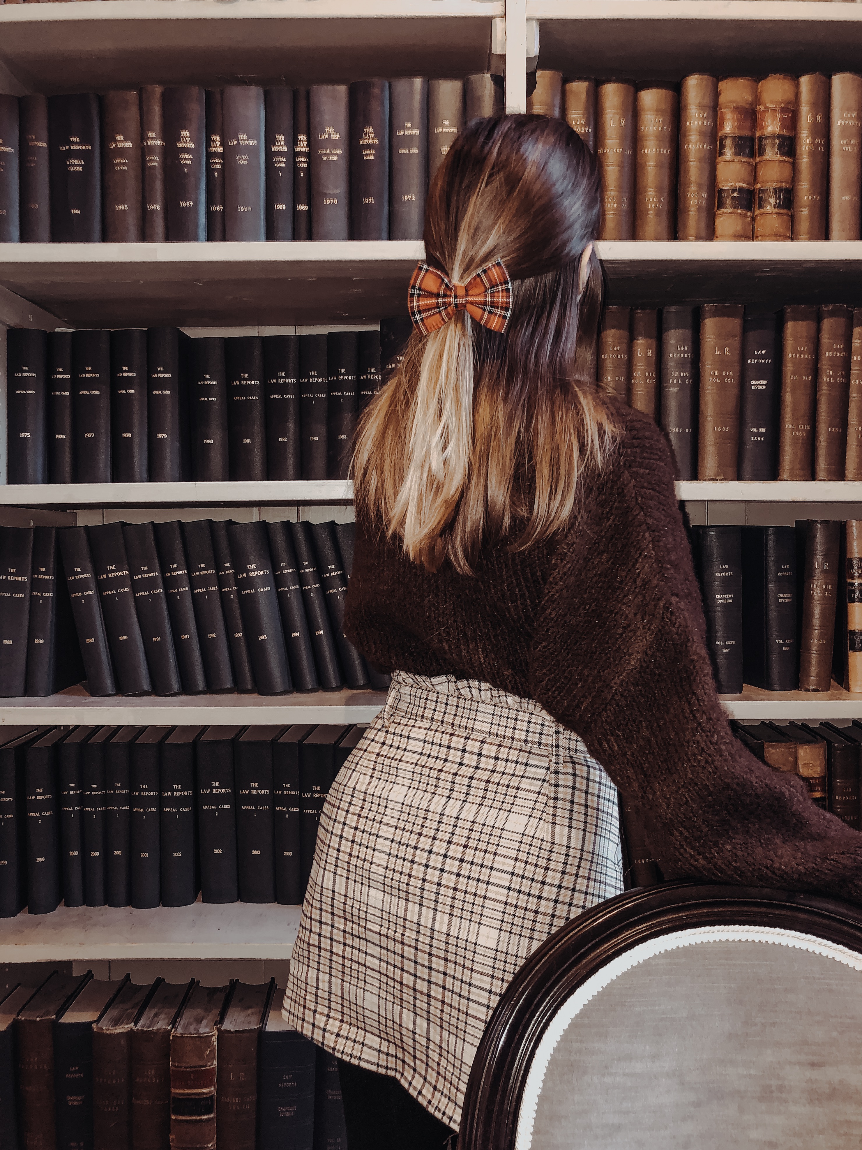 browsing books in the signet library