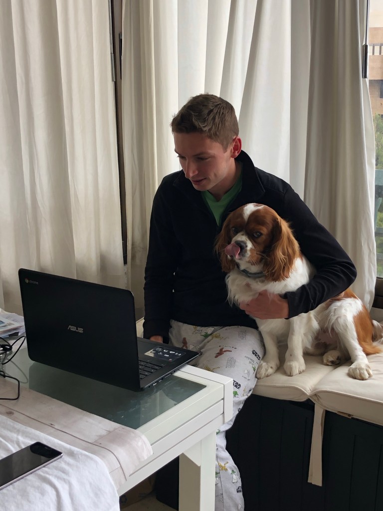 Teaching classes from home during Spain lockdown 