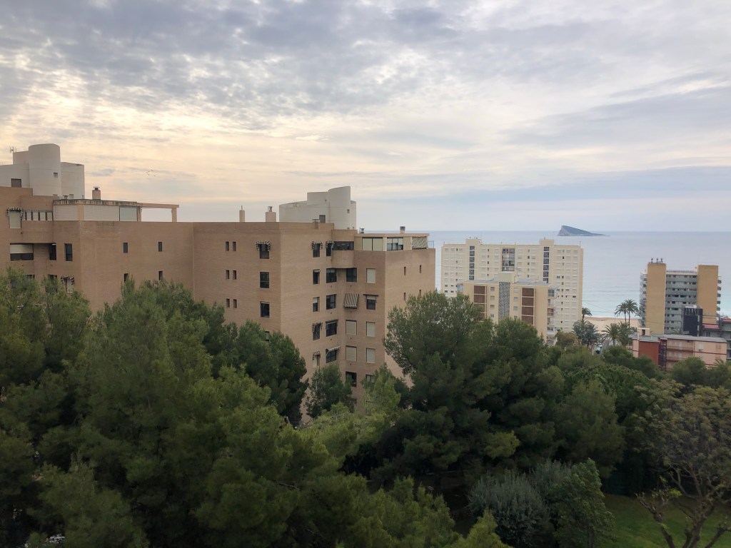 Sunrise in Benidorm ready to rain lockdown 