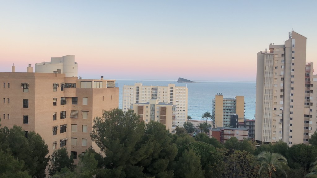 Benidorm sunset during lockdown 