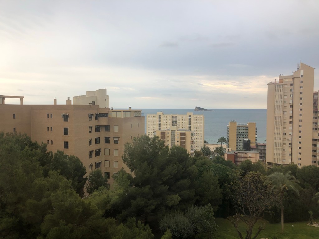 Cloudy day in Benidorm in March 