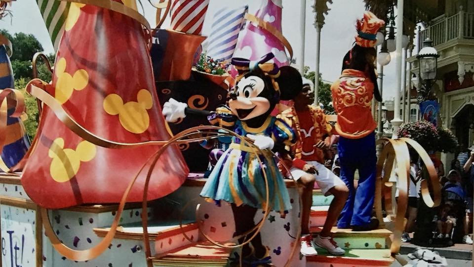 Minnie Mouse on the Float at DisneyWorld