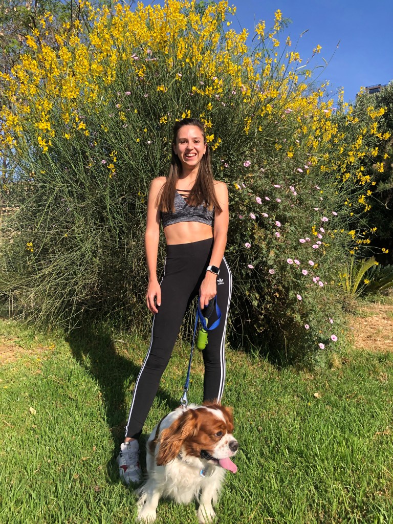 On a walk with my cavalier in lockdown benidorm  