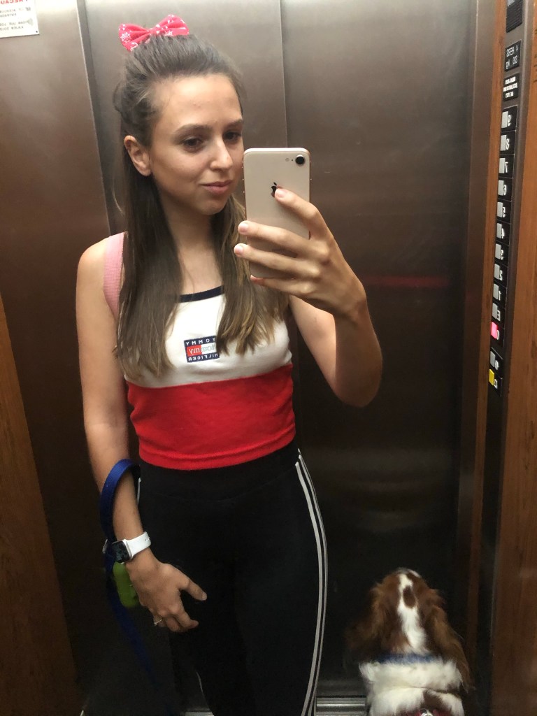 Taking Rio for a walk in Benidorm lockdown 