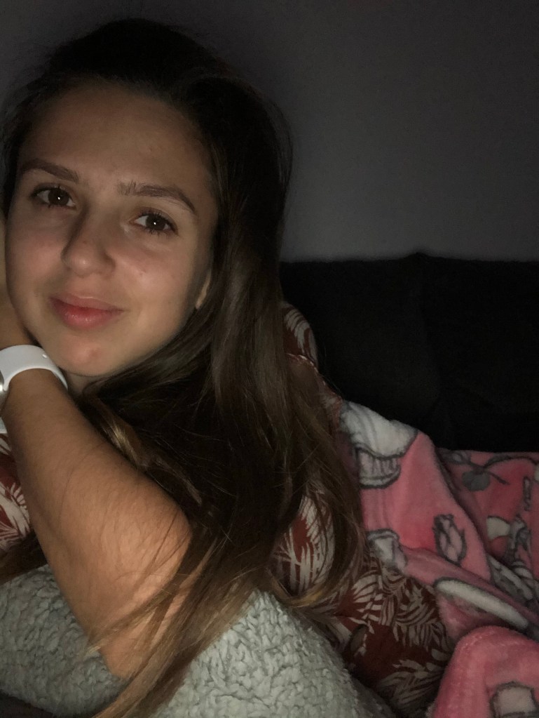 Huddled up watching lockdown tv 