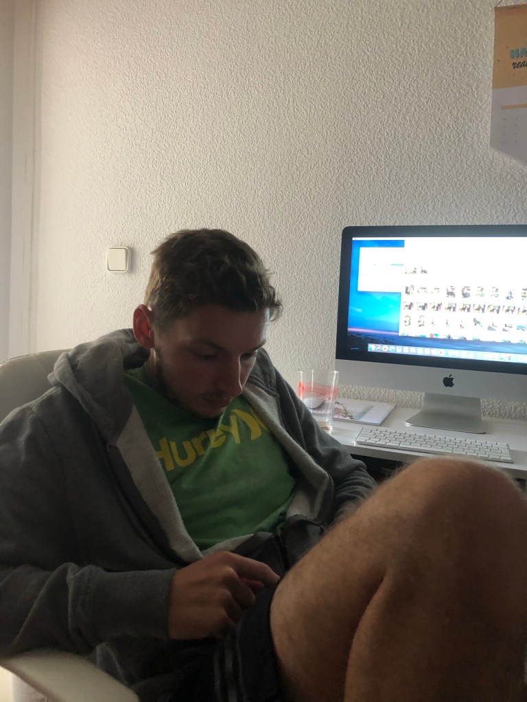 Alex backing up photos from iPhone