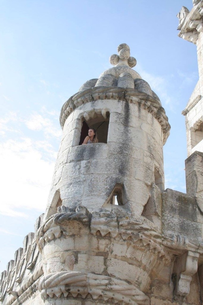 Princess at Belem tower Lisbon 