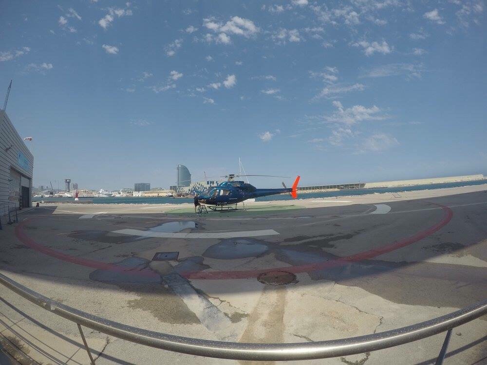 Helicopter at heliport 