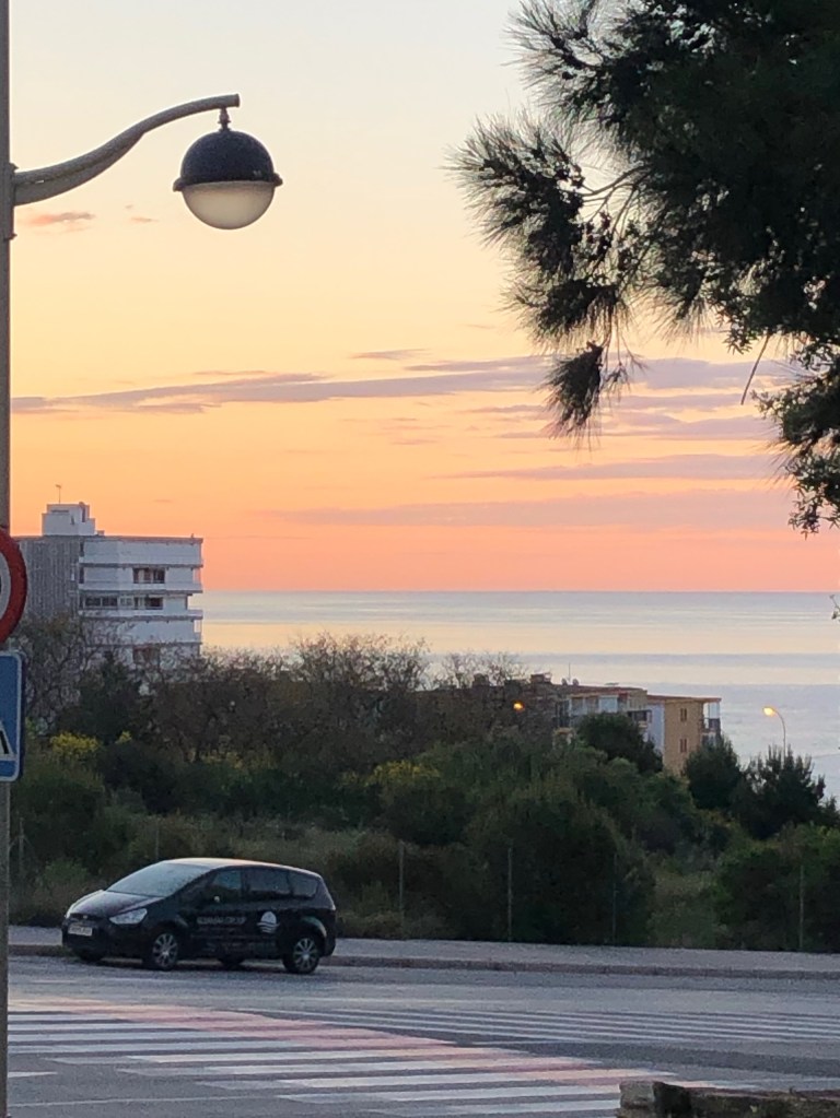 Sunrise over the sea benidorm  