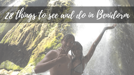 things to do in benidorm blog couple holding hands up at algar