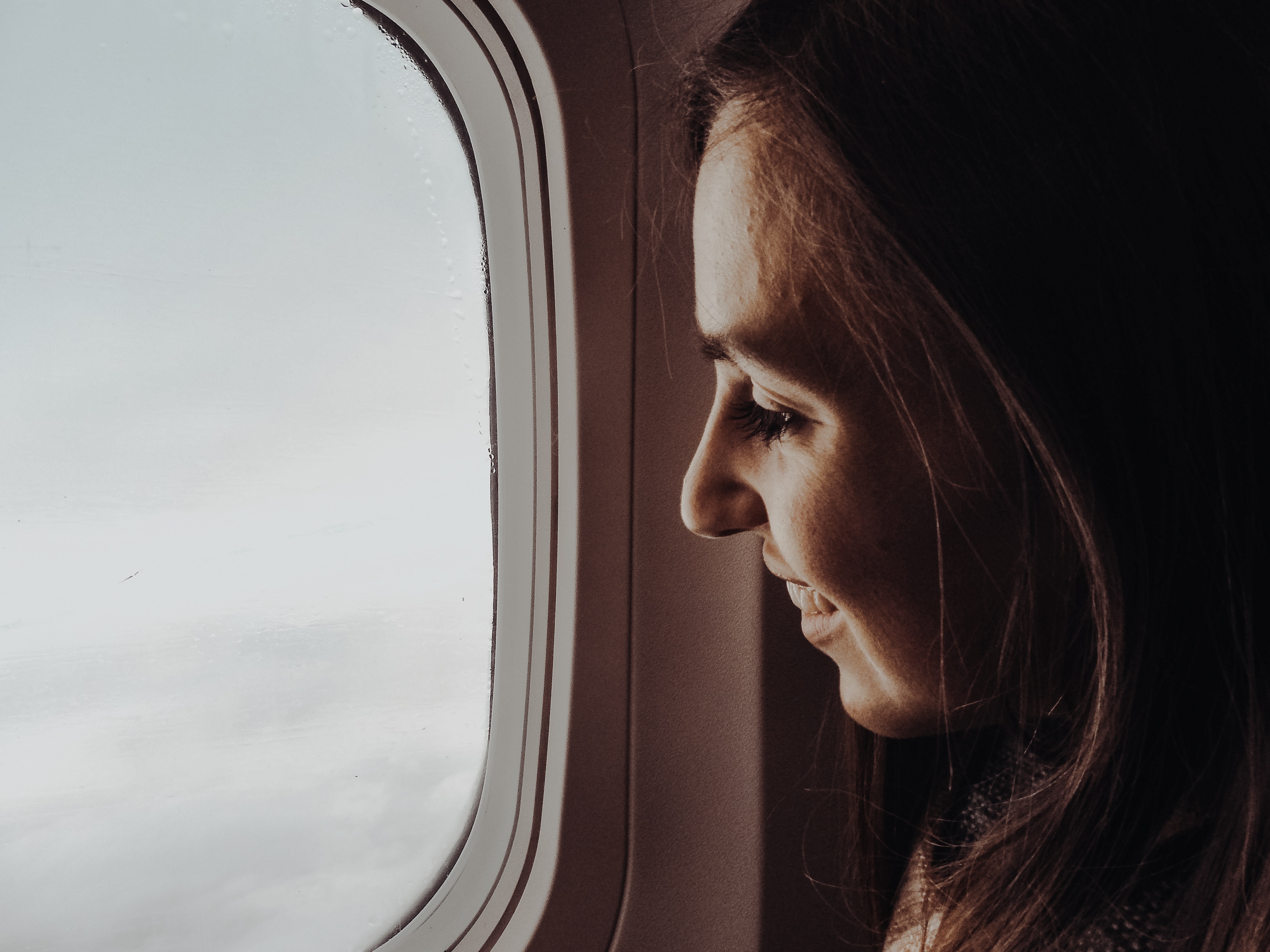 travel - looking out the plane window