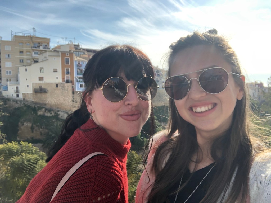 Selfie at the coloured houses villa Joiosa 