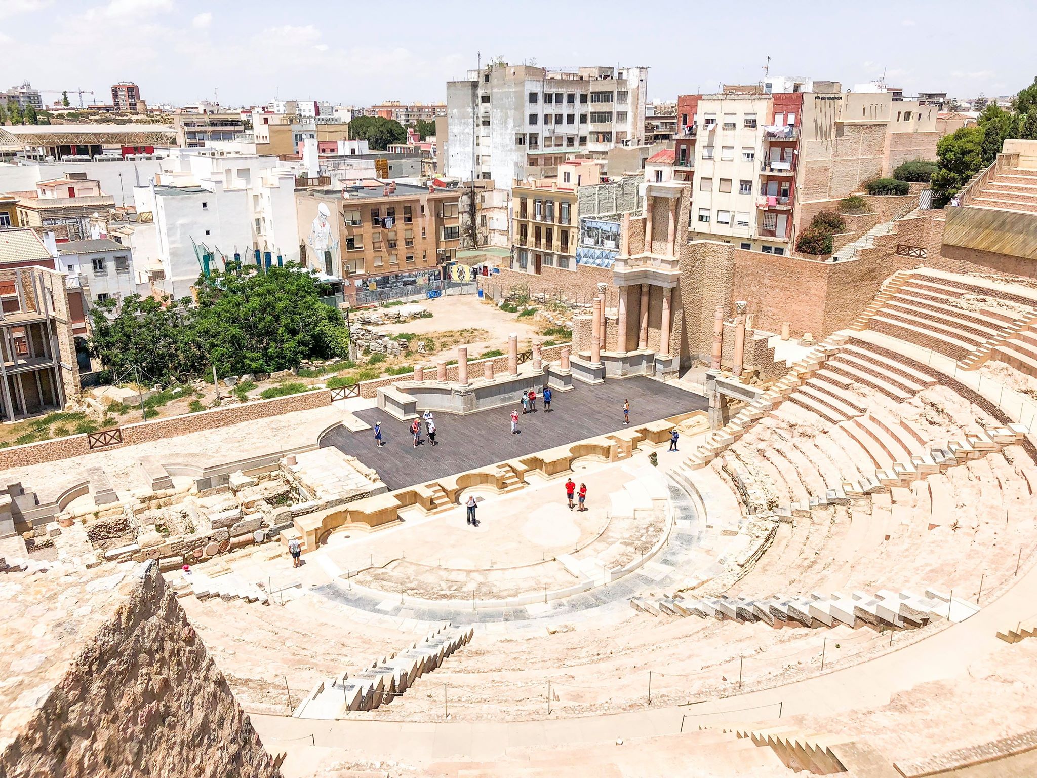roman amphitheatre cartagena spain ruins