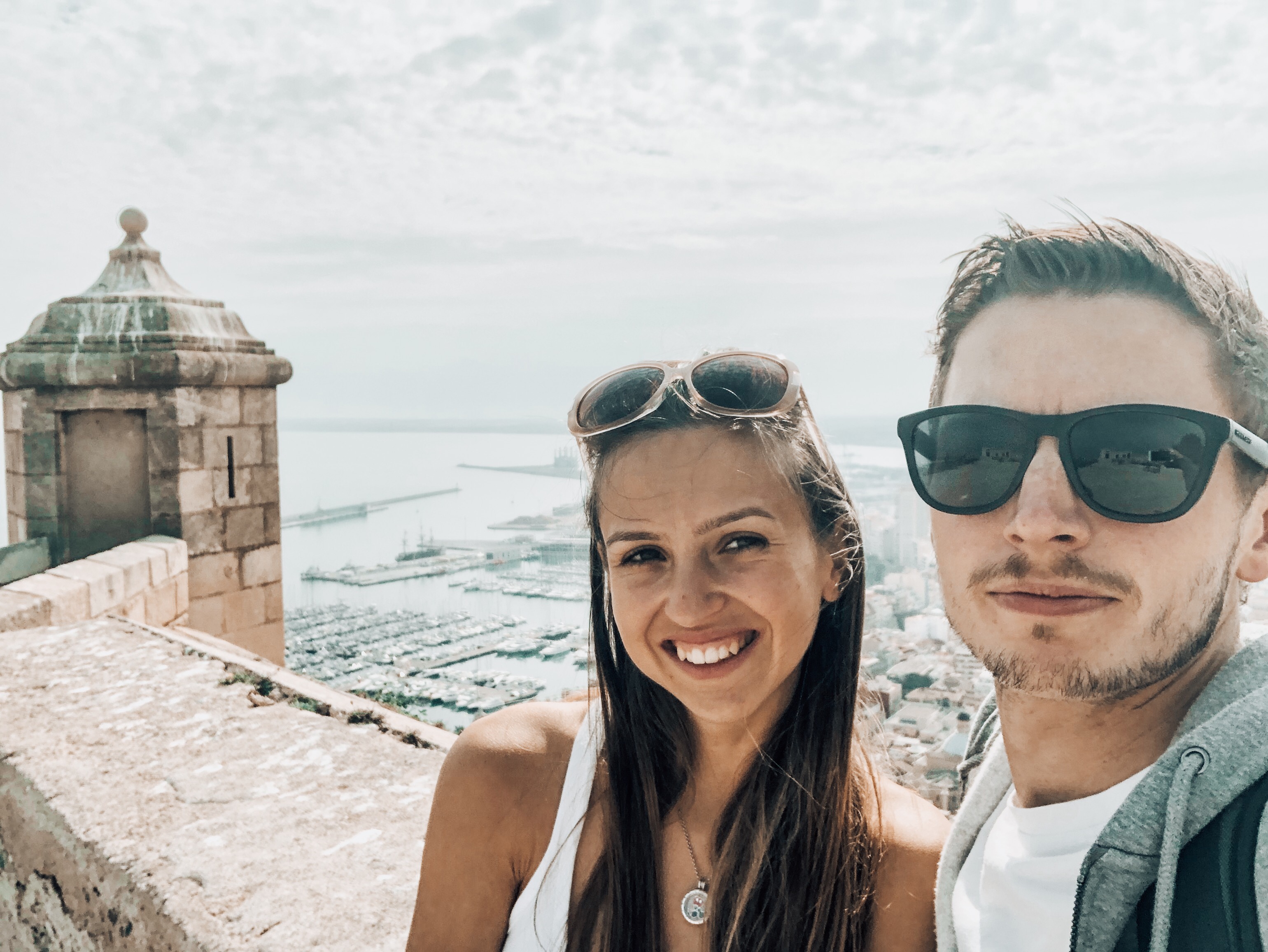Couple at Alicante castle 