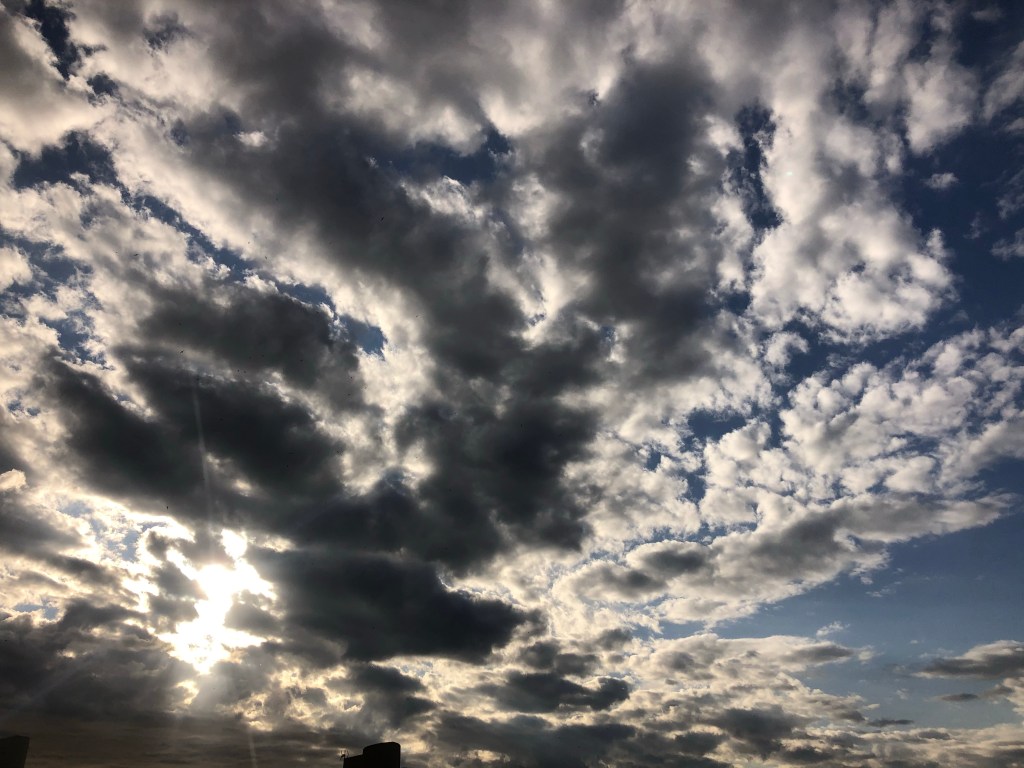 Grey rain clouds over Benidorm 