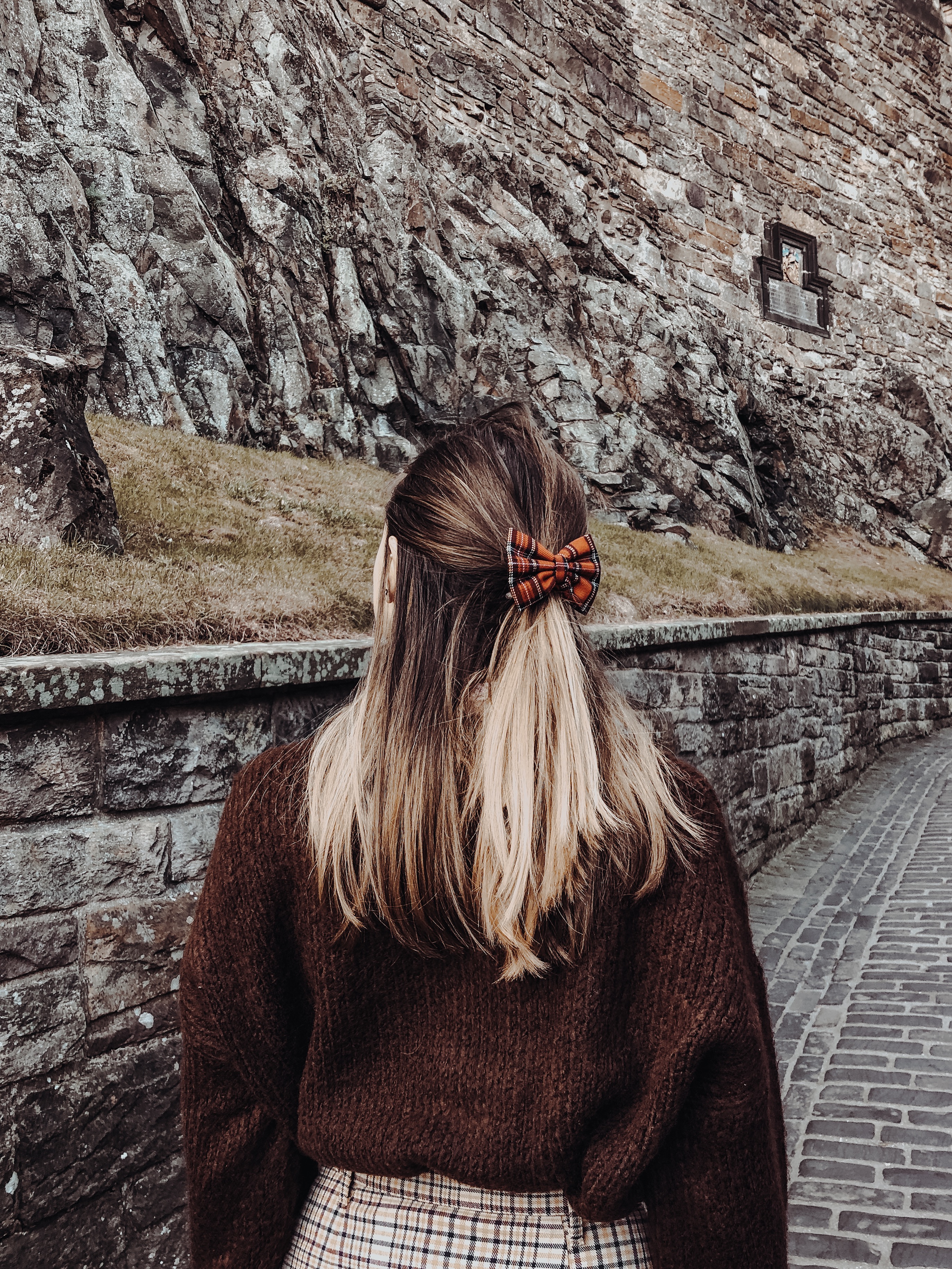 walking through edinburgh castle