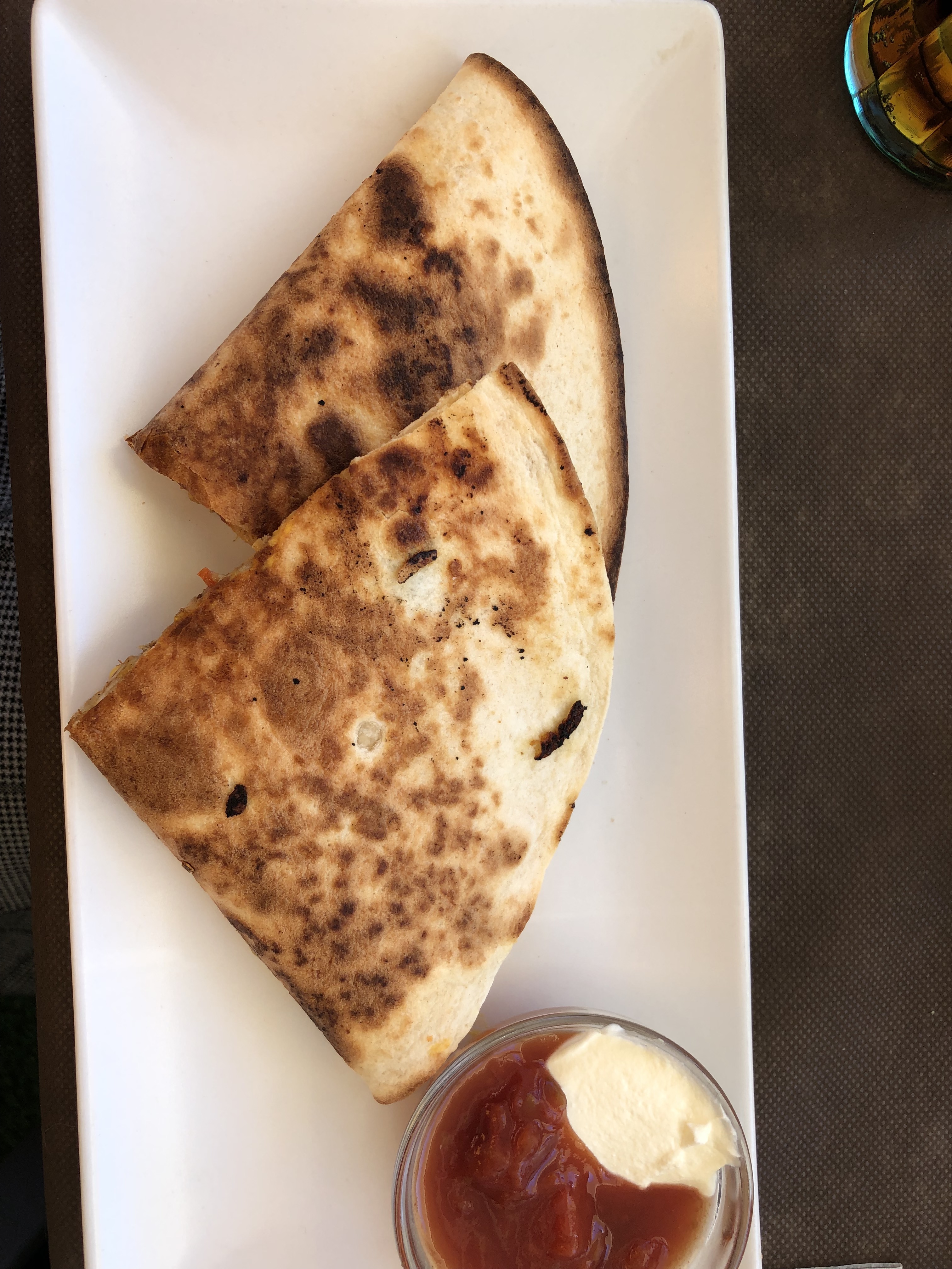 quesadilla and dip from fuxion benidorm