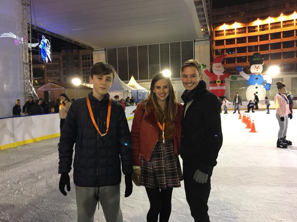 diary of a spanglish girl partner and brother at ice skating benidorm