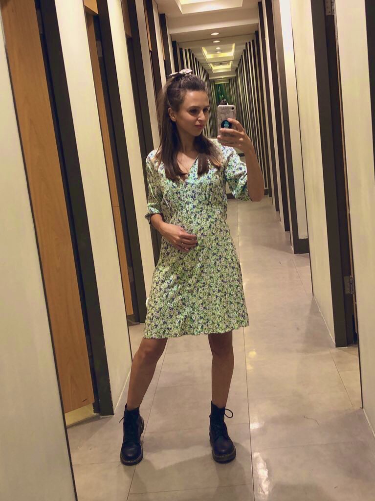 Miss Selfridge dress from Fosse Park mirror selfie 