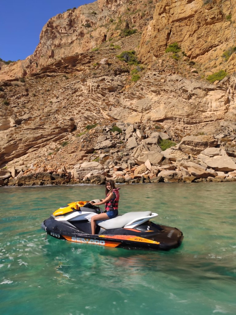 Jet skiing in Benidorm digital nomad 