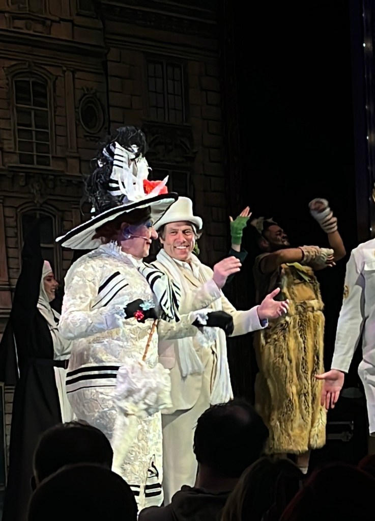 john bishop smiling at sir ian mckellen