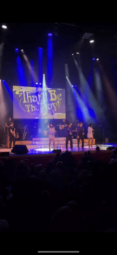 four performers and the band thatll be the day at de Montfort hall